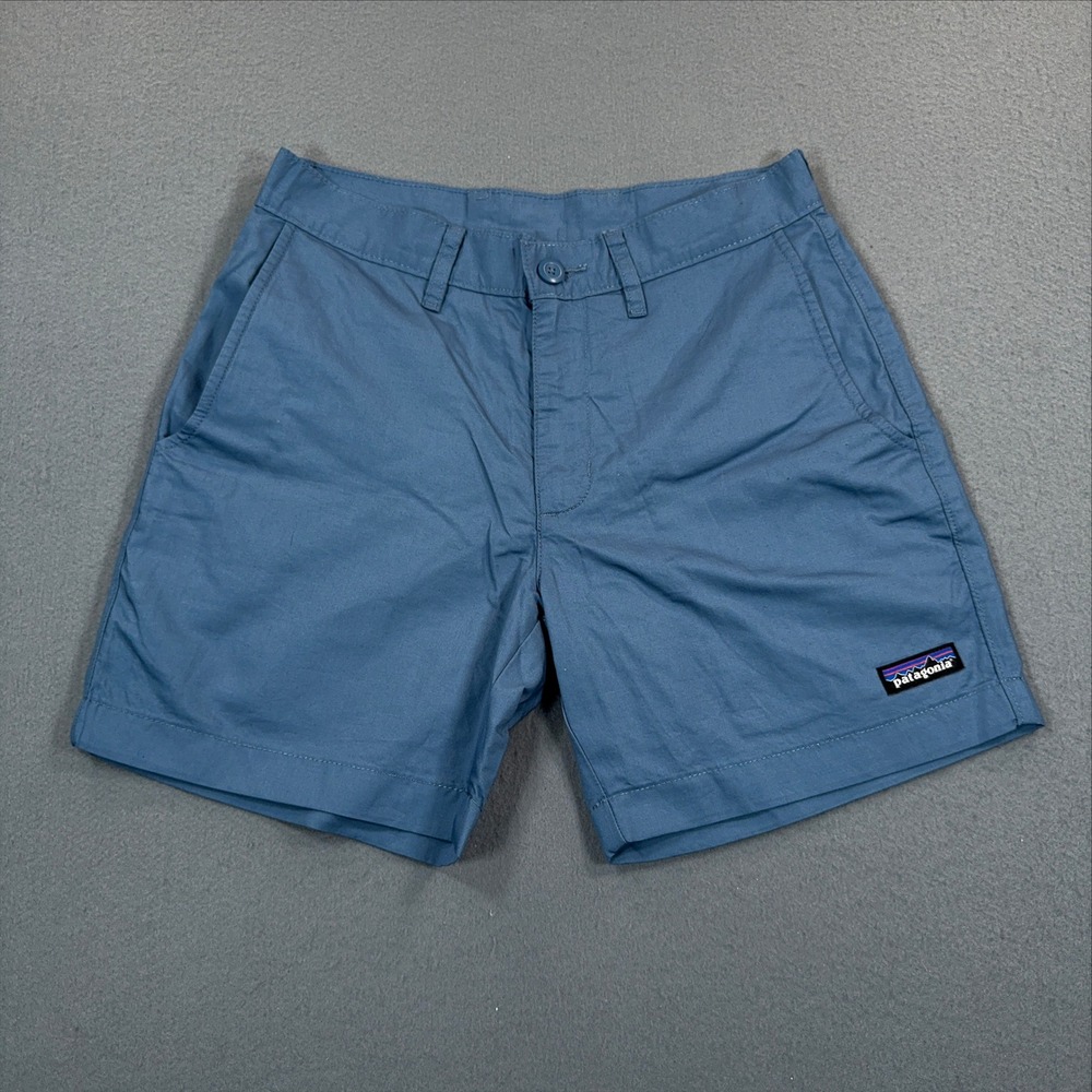 Patagonia Mens Organic Cotton Hemp Blend Shorts Blue Size 28